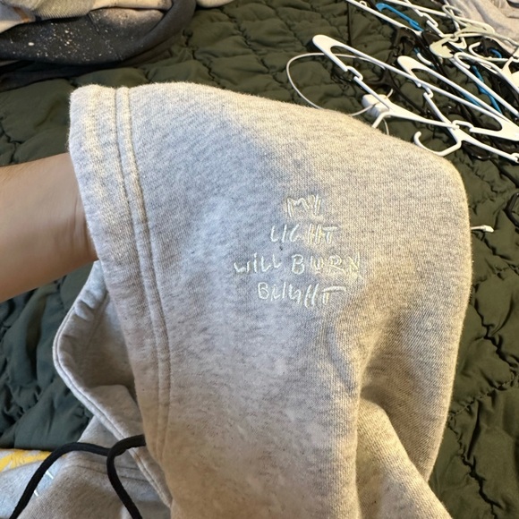 Gray Hoodie with Floral Design - Picture 5 of 5